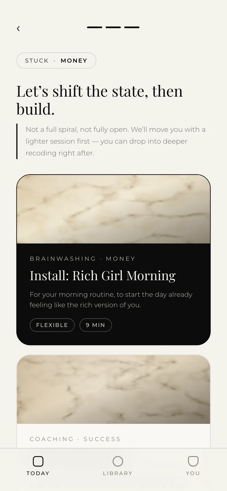 The app serving a session for the state you are in.